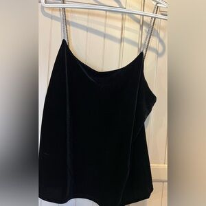 Elegant Black Velvet Women's Top